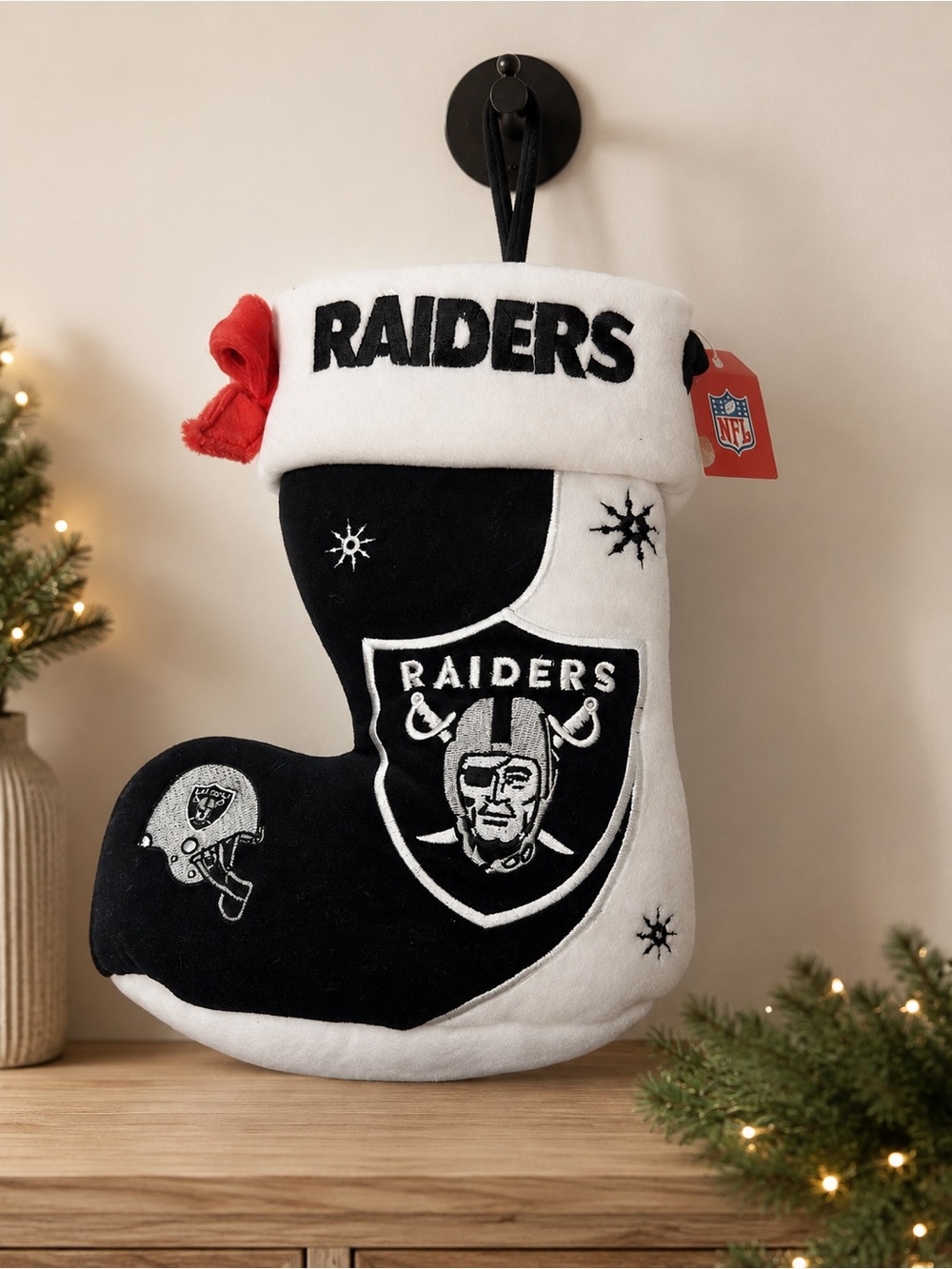 Vintage Raiders Dead-stock Holiday Christmas Boot Stocking NFL Football